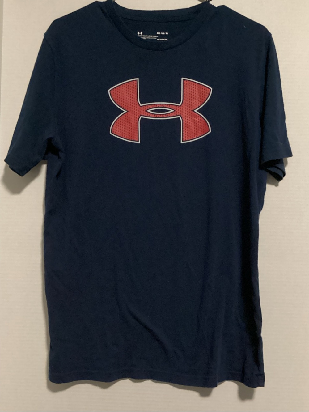 Under Armour Navy Short-Sleeve Tee with Red Logo